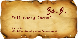 Zsilinszky József névjegykártya